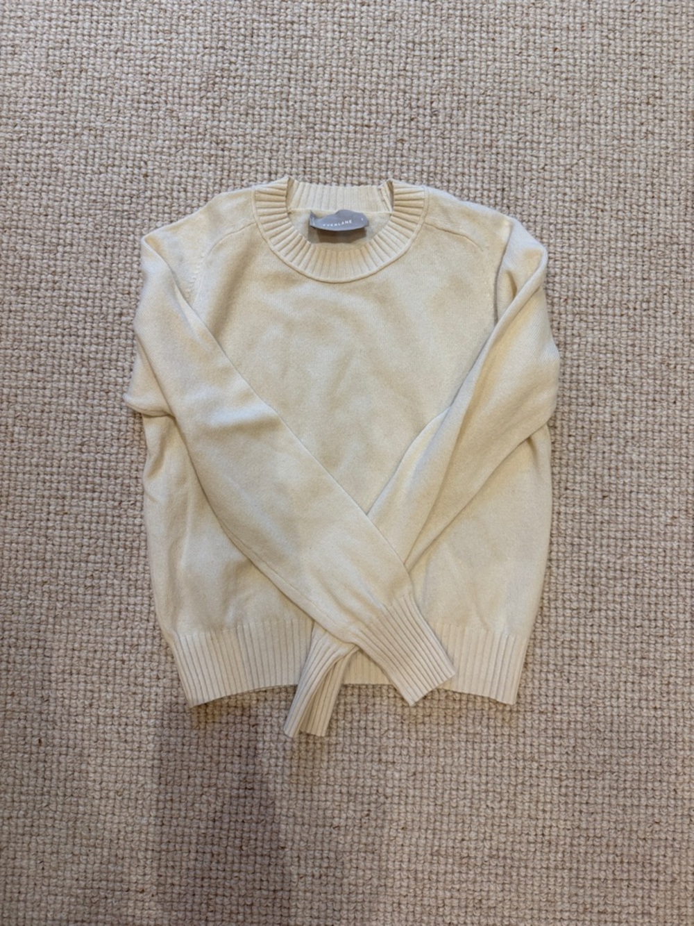 Everlane Women's Crewneck Sweater in Light Beige